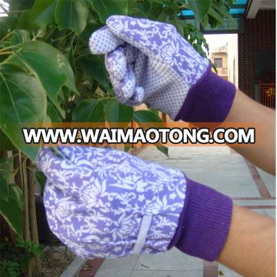 OEM cotton knitting wrist children garden gloves factory