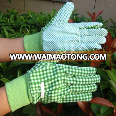 Non-slip PVC dots gardening work gloves